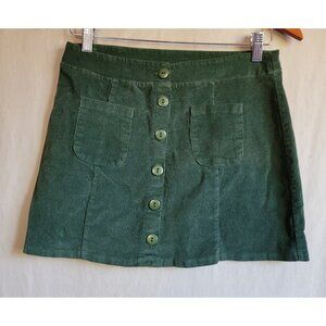 Womens Sky & Sparrow green corduroy skirt size s